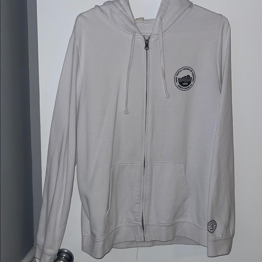 Vans Classic White Hoodie with Logo